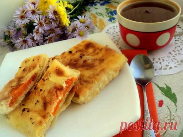 Конвертики из лаваша с творогом и тыквой