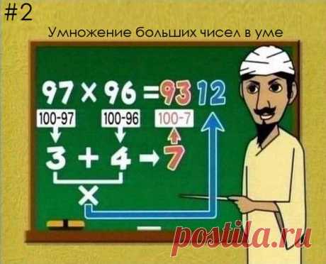 Математические трюки или гениальные секреты математики. Умножение больших чисел в уме..