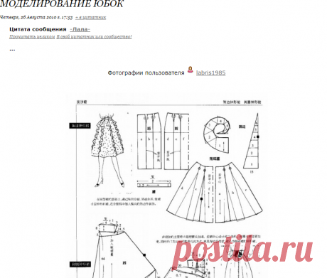 Моделирование юбок