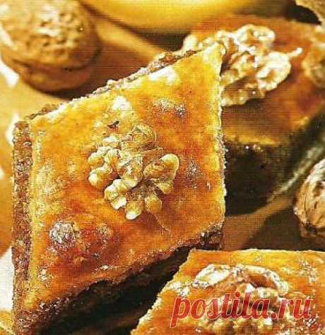 Медовая пахлава. Пахлава с медом и орехами