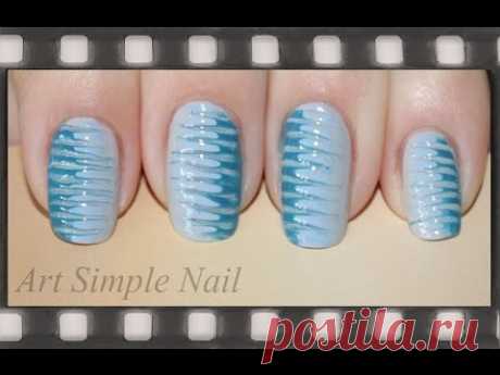 Легкий маникюр для девочек (маникюр иголкой) | Blue Needle Nail Art- ArtSimpleNail