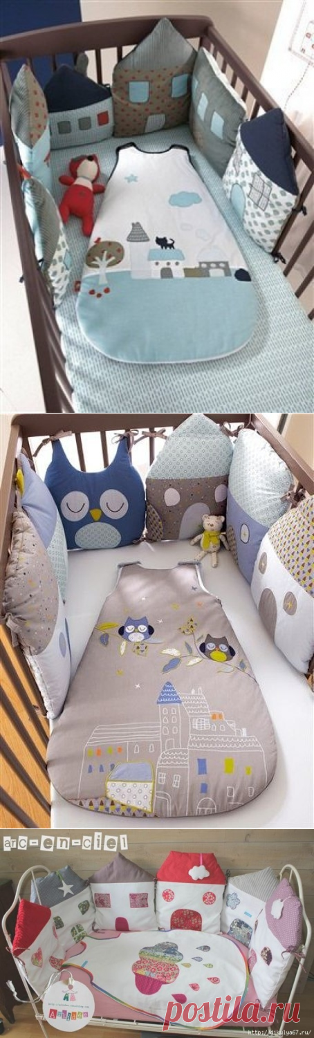 Подушки для кроватки. Идеи и выкройки