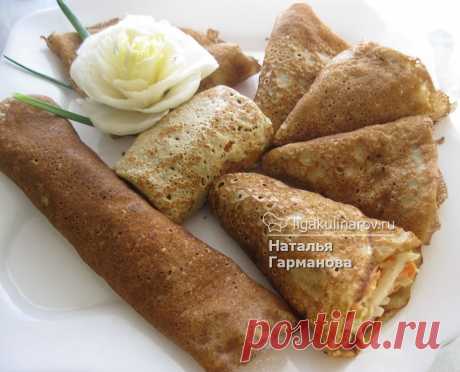 Блины овсяные рецепт пошаговый от Лиги Кулинаров, рецепт овсяных блинов с