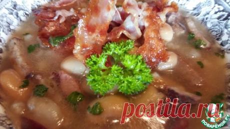 Густой фасолевый суп "Много мяса" Кулинарный рецепт
