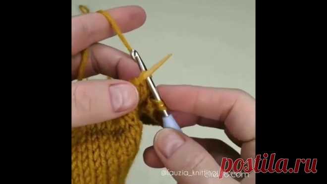 Красивое закрытие петель (крючком ) вязаного спицами изделия
#knitting #crochet #закрытие_петель #полезные_советы_вязание