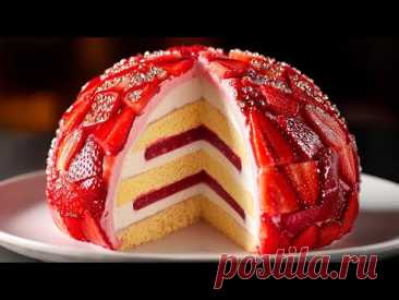 Dieser Erdbeerkuchen hat alle überzeugt! Ein neues Spezialrezept! das auf der Zunge zergeht!