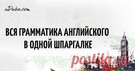 Вся грамматика английского в одной шпаргалке Английский - язык сложный, потому лучше учить его эффективно!
