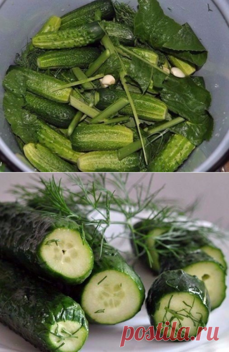 Малосольные огурчики на минералке