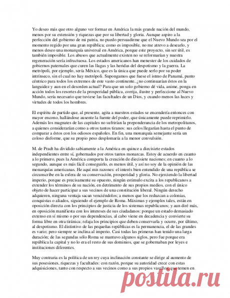 Carta de jamaica simón bolivar
