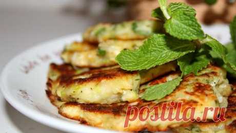 Арабские оладьи из цукини с мятой.Ливанская кухня.