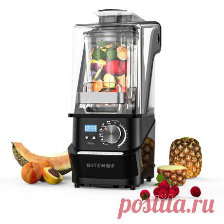 Blitzwolf® bw-cb2 professional vacuum countertop blender 1500w 50/60hz 10 speeds smoothie blender with quiet shield,10 auto-blending models for kitchen Sale - Banggood.com