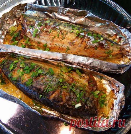 Очень вкусная скумбрия в духовке за 15 минут!