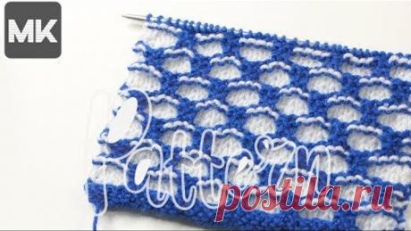 ПИЖОНСКИЙ ЖАККАРД КЛОКЕ / Подробный МК по вязанию двухцветного узора спицами / Knit pattern