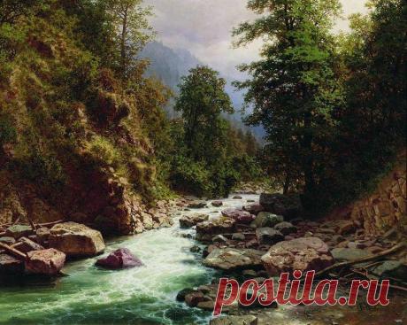 Художник Занковский Илья Николаевич(1832-1919)Горные пейзажи.