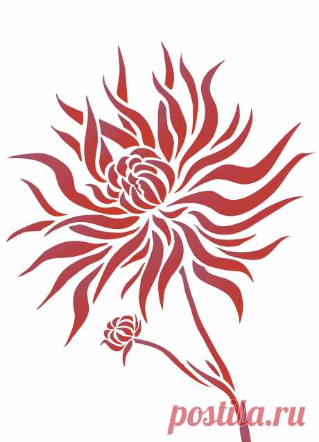 Chrysanthemum Flower Stencil 2 - Henny Donovan Motif Large scale flower wall stencil
1 sheet stencil
Chrysanthemum Stencil 2 - an extra large single Chrysanthemum flower stencil for impressive wall art creations and fabric decoration.
Use this up-scaled design to create stunning wall features in bedrooms, hallways, living spaces, alcoves and stairways; or print fabrics to create unique bed linen, room dividing panels, full length curtains or simply as hanging art.  Stencil...