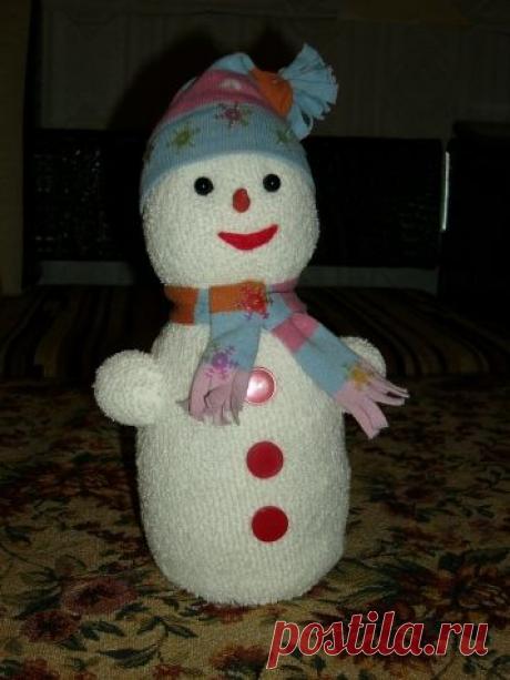Снеговик лыжник / Мир игрушки / Разнообразные игрушки ручной работы