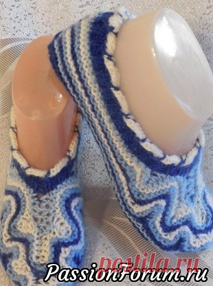 Очень красивые тапочки. -  Вязание спицами