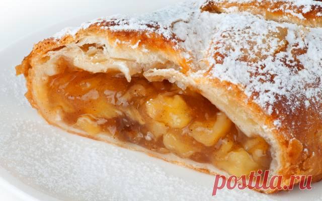 Яблочный штрудель — шикарный десерт для гурманов! — Домашняя кулинария