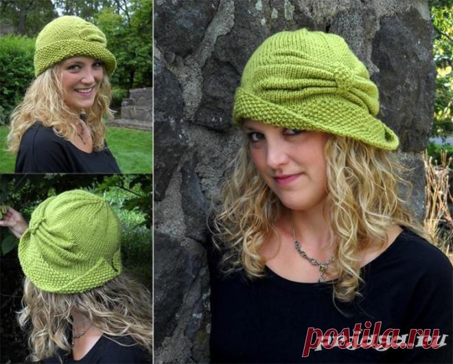 Женская шапка и берет спицами или крючком