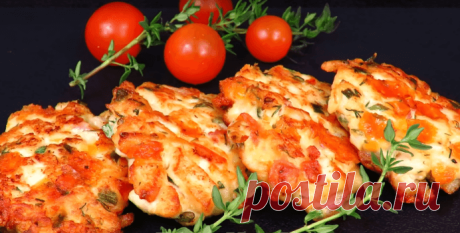 Рубленые куриные котлеты с сыром и помидорами - Пошаговый рецепт с фото