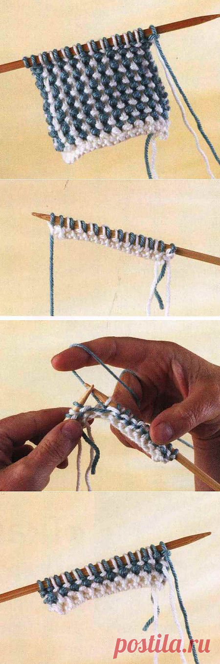 «Тканая» рисовая вязка.