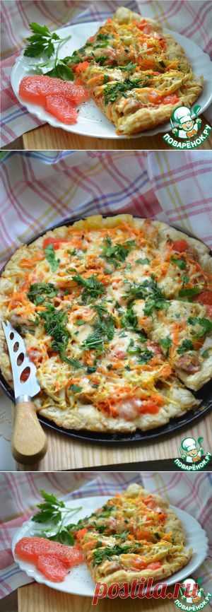 Пицца с курицей и грейпфрутом - кулинарный рецепт