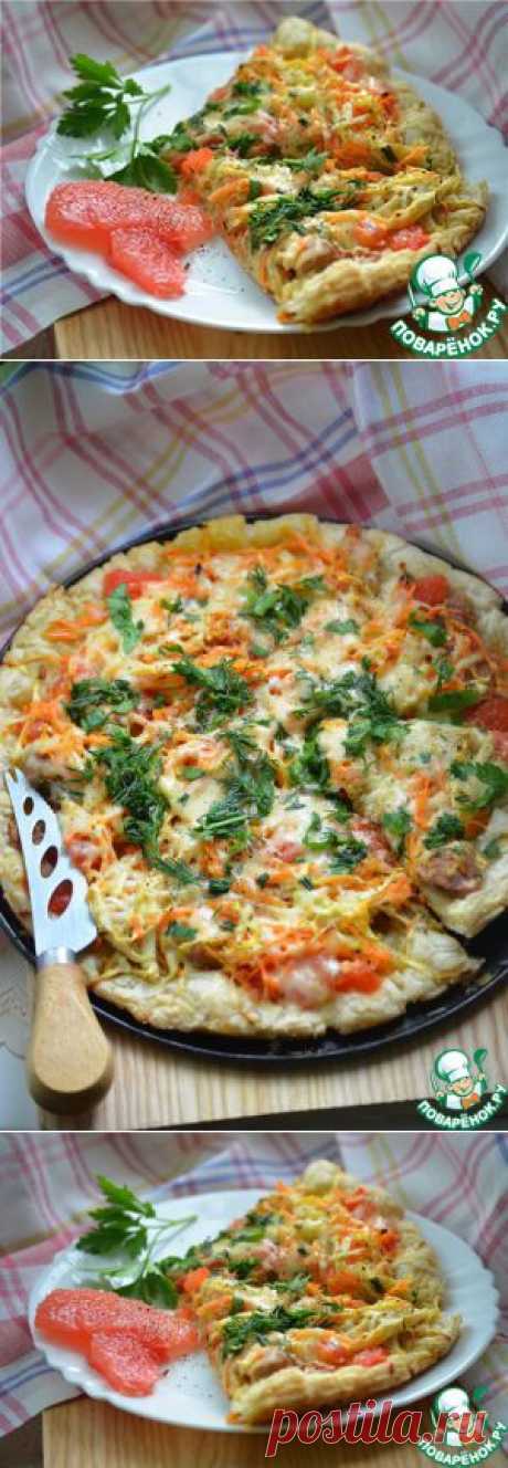 Пицца с курицей и грейпфрутом - кулинарный рецепт