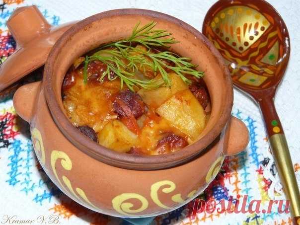 Картошечка с охотничьими колбасками