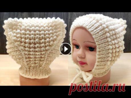 Чепчик спицами.Узор кукурузка.Как связать чепчик нужного размера. Чепчик спицами. Подробный урок по вязанию чепчика, как расчитать количество петель на нужный размер, как вязать узор кукурузка. По этому видеоуроку св...