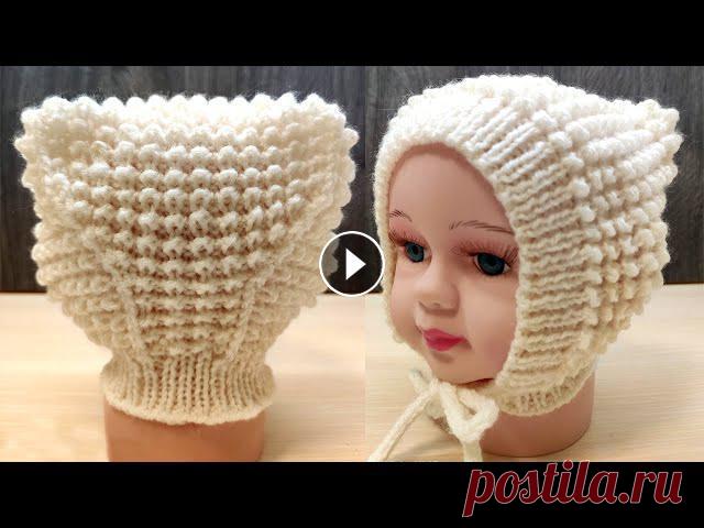 Чепчик спицами.Узор кукурузка.Как связать чепчик нужного размера. Чепчик спицами. Подробный урок по вязанию чепчика, как расчитать количество петель на нужный размер, как вязать узор кукурузка. По этому видеоуроку св...