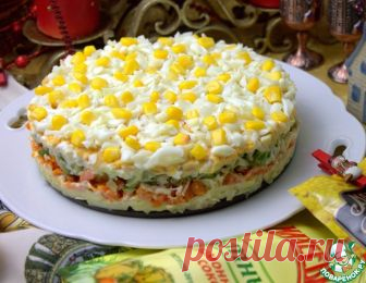 Закусочный торт с печенью трески – кулинарный рецепт