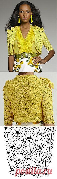 жакет- болеро. | Háčkovanie, vzorky