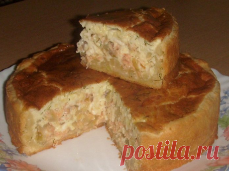 Сырно-луковый пирог с рыбой — мой любимый пирог с детства
