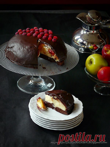 mijn dagelijkse gedachten: Peach Pudding Chocolate Cake/ Персиково-Шоколадный Торт-Пудинг