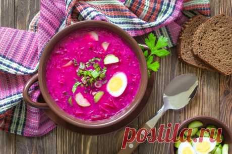 Окрошка со свеклой и мацони — Вкусные рецепты