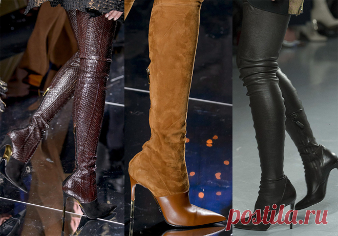 Обзор актуальных моделей сапог 2017-2018 Ботфорты – это сапоги с высоким голенищем, закрывающим колено. Но длина их варьируется так, что они могут доходить до середины бедра. Особенности и фасоны меняются с каждым сезоном, ведь модные тенден…