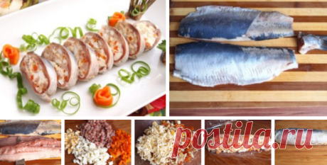 Фаршированная сельдь: Необычный рулетик с очень нежным рыбным вкусом! - Счастливый формат
