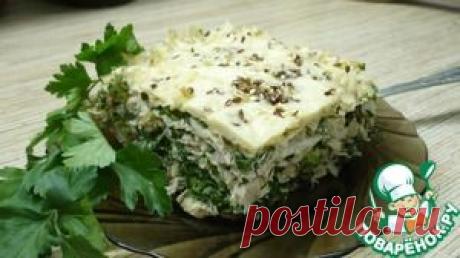 Пирог из лаваша с курицей и зеленью - кулинарный рецепт