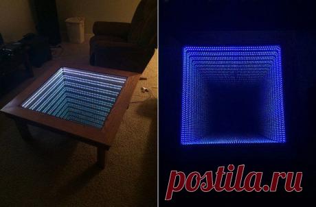Столик бесконечности из зеркал и подсв / Интересное в IT