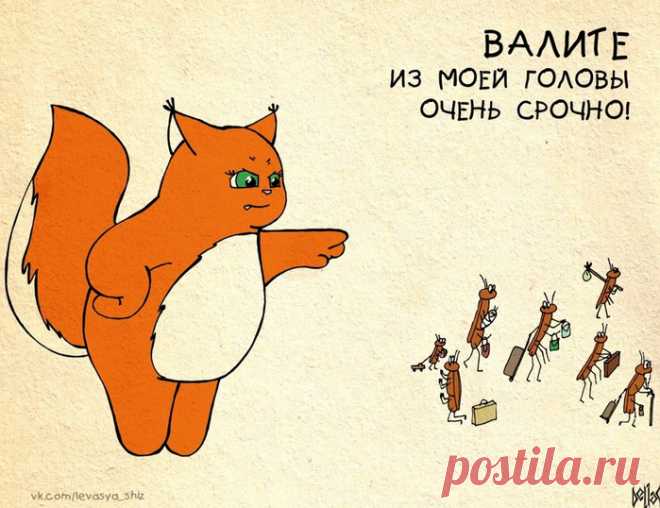 20 комиксов о крошке Ши, самой оптимистичной белке в мире