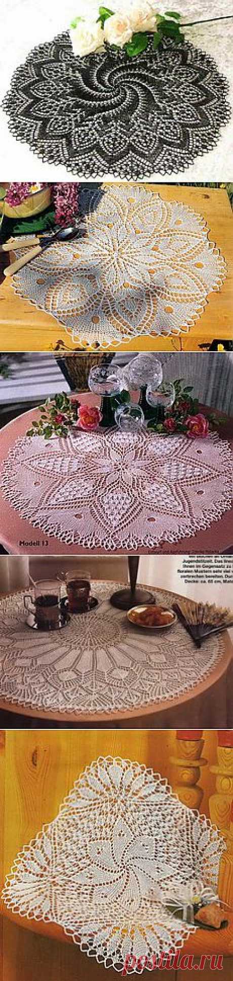 Салфетки спицами.Схемы