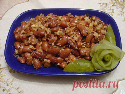 Салат из фасоли с орехами по-армянски (Постный!) : Салаты