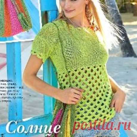 Топ с ажурной баской
