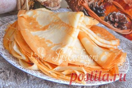 Тонкие блинчики на молоке - FineCooking.ru