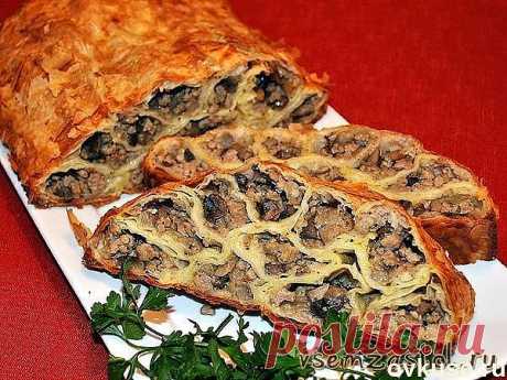 Пирог с мясом «Монастырская изба» - Простые рецепты