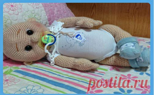 #Описание #игрушка #вязание #крючок #амигуруми #пупс #кукла
