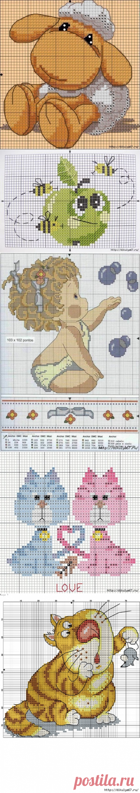 Детская вышивка крестиком