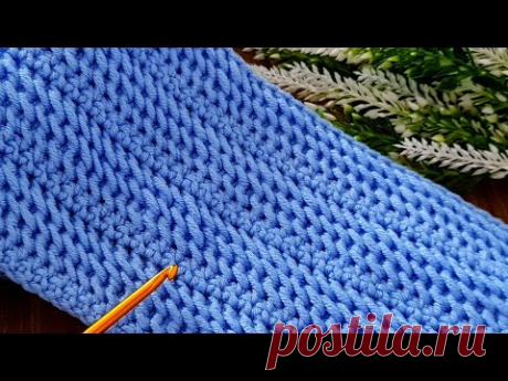 Уникальный очень простой узор для вязания крючком детского одеяла, состоящий из двух рядов, для начи
