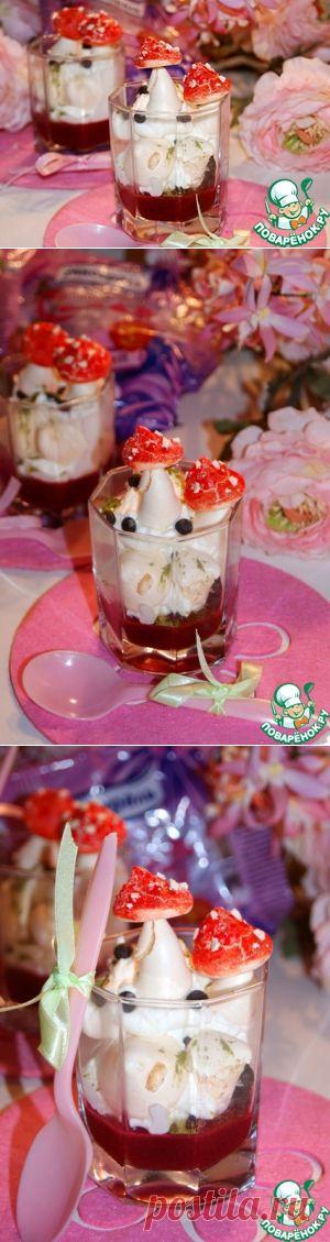 Веррины из малинового желе, сливок и безе - кулинарный рецепт