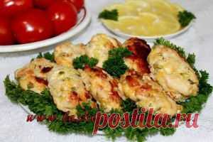 Рубленные куриные котлеты с сыром